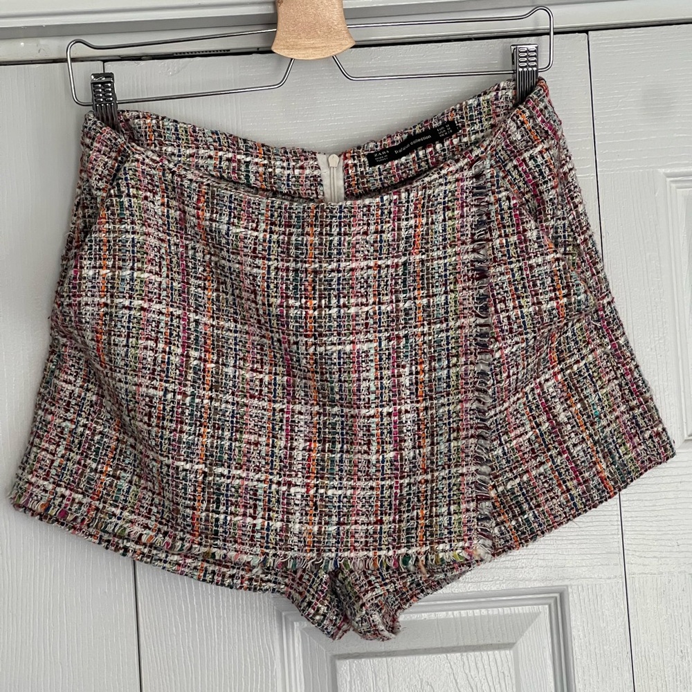 Zara Multicolor Tweed Skort